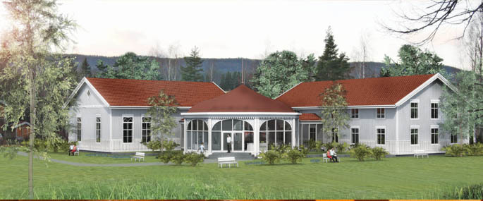 Tegning av Kildehuset
