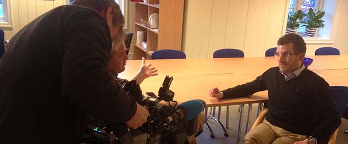 NRK intervjuer Torben Bergland